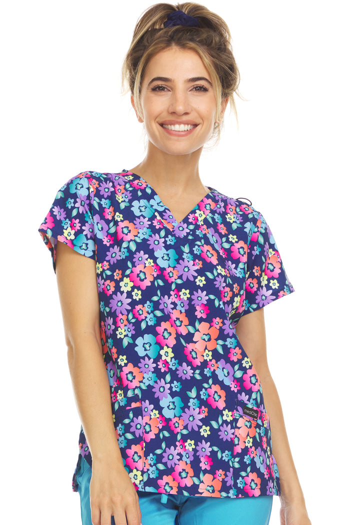 Medichic Print Scrub Top | MC4512-41