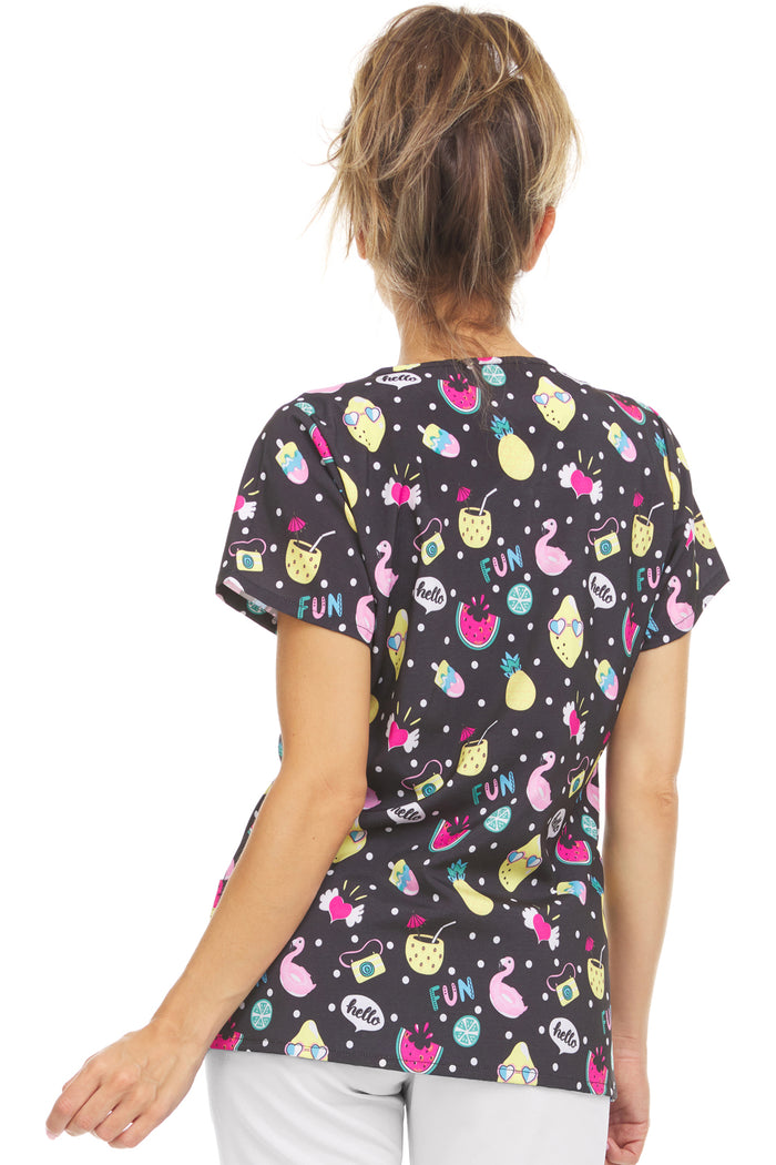 Medichic Print Scrub Top | MC4512-44