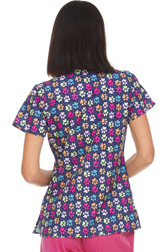 Medichic Print Scrub Top | MC4512-30