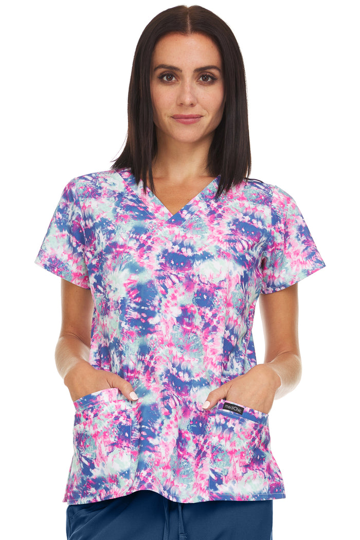 Medichic Print Scrub Top | MC4512-31