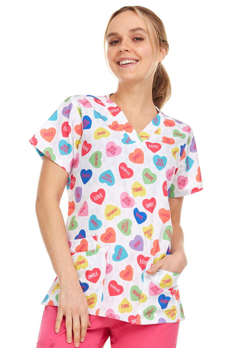 Medichic Printed Scrubs Top | MC4512-60