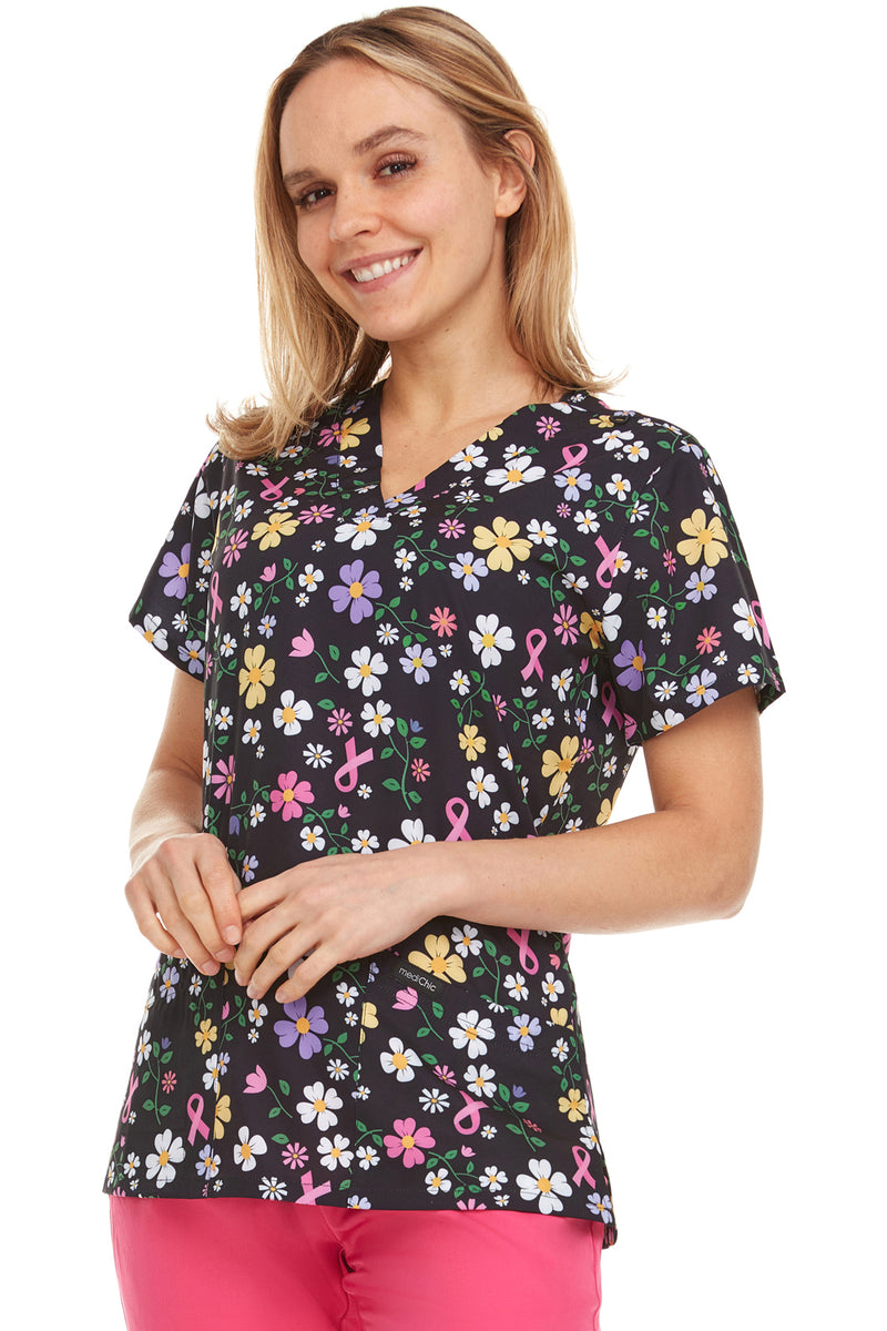 Medichic Printed Scrubs Top | MC4512-62