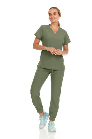 Jane - Hey Medical V-Neck Jogger Set
