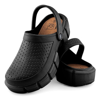 Hey Collection Women’s Platform Clogs - Lightweight Comfort Breathable Clog with Thick Lug Sole