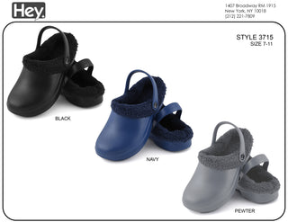 Hey Collection Clogs Women's Faux-Fur Lined Lightweight EVA Clogs