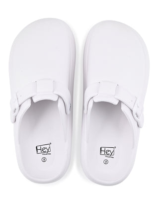 Hey Collection Women’s EVA Platform Slip-On Clogs – Lightweight Comfort Mules with Adjustable Buckle Strap