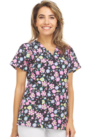 Medichic Print Scrub Top | MC4512-40