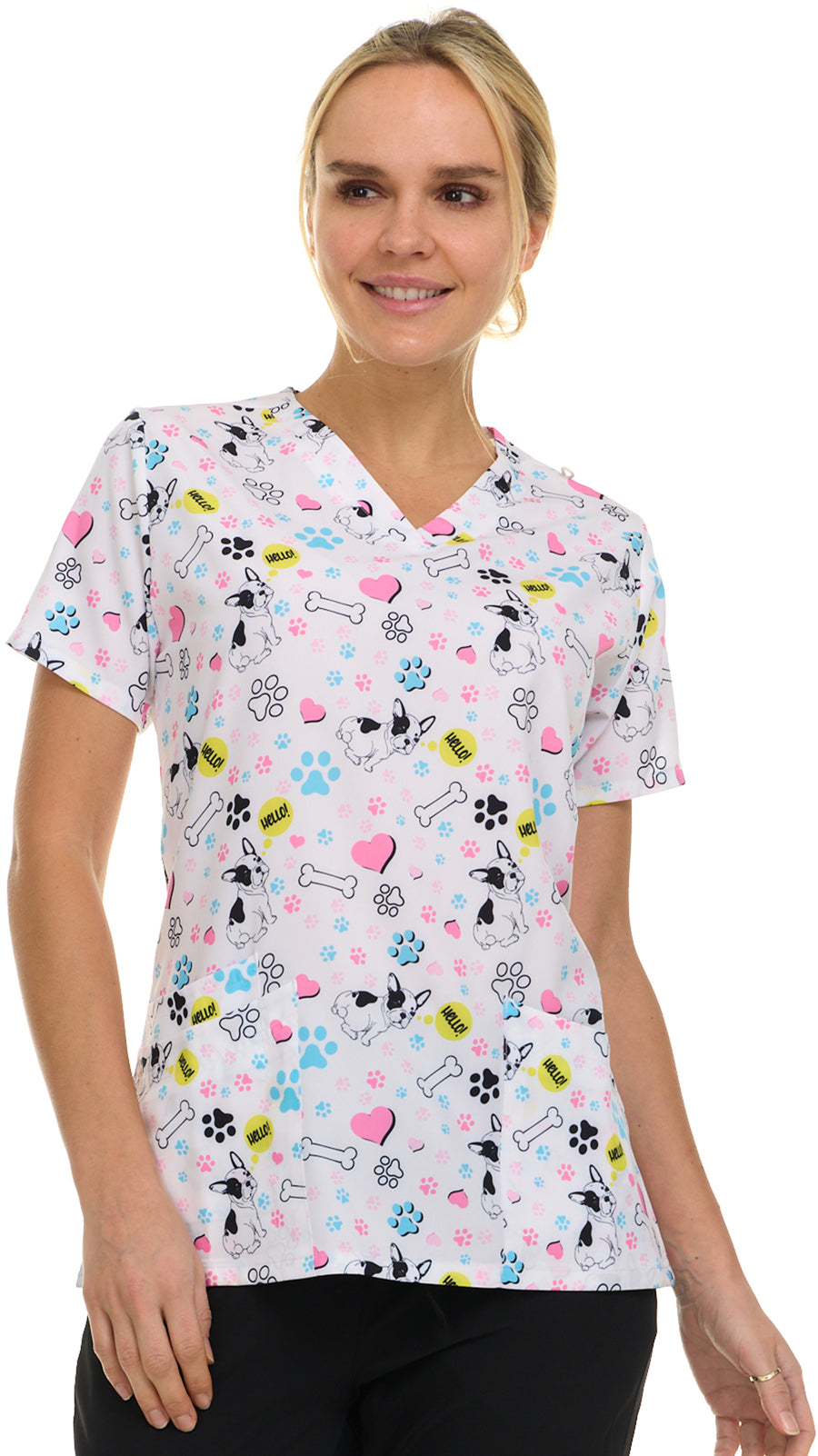 Medichic Print Scrub Top | 4513-75
