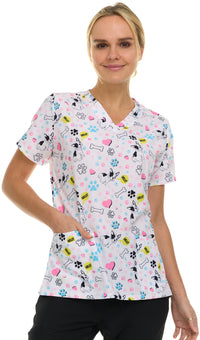 Medichic Print Scrub Top | 4513-75