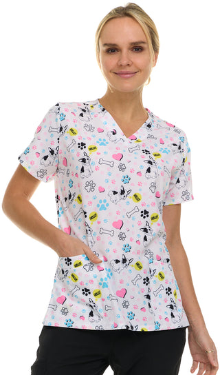 Medichic Print Scrub Top | 4513-75