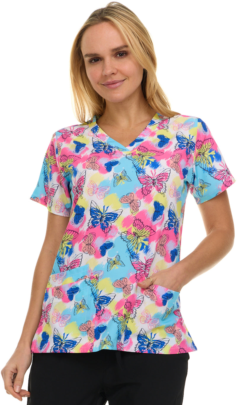 Medichic Print Scrub Top | 4513-76