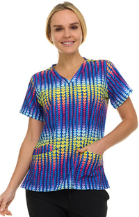 Medichic Print Scrub Top | 4513-77