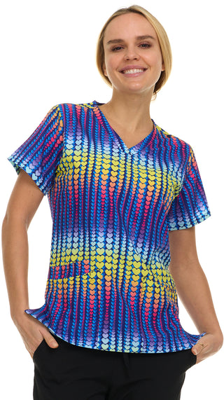 Medichic Print Scrub Top | 4513-77
