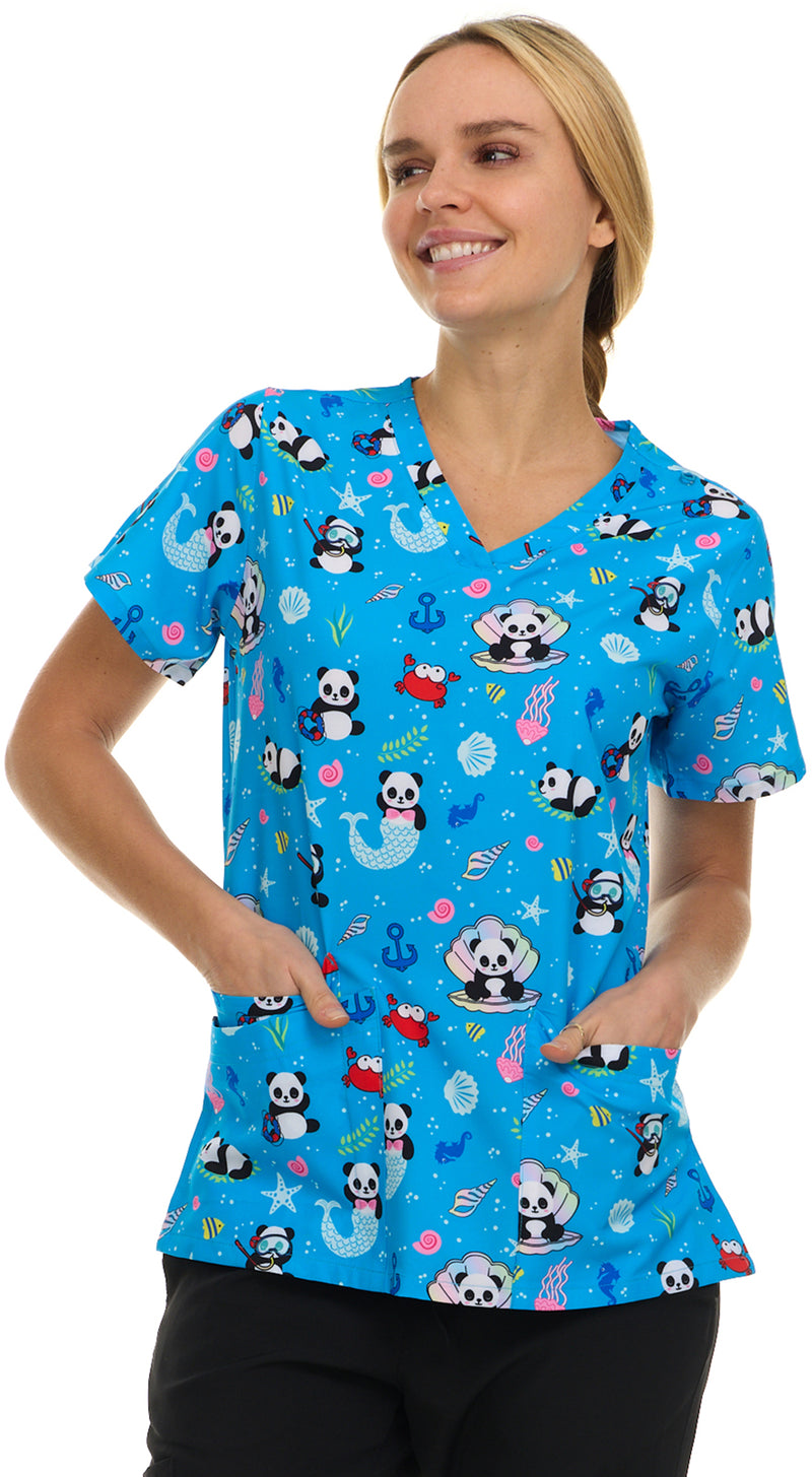 Medichic Print Scrub Top | 4513-78