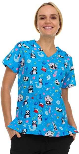 Medichic Print Scrub Top | 4513-78