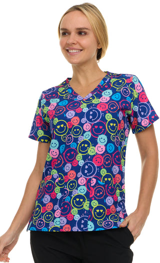 Medichic Print Scrub Top | 4513-81