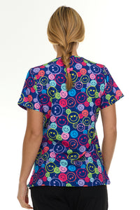 Medichic Print Scrub Top | 4513-81