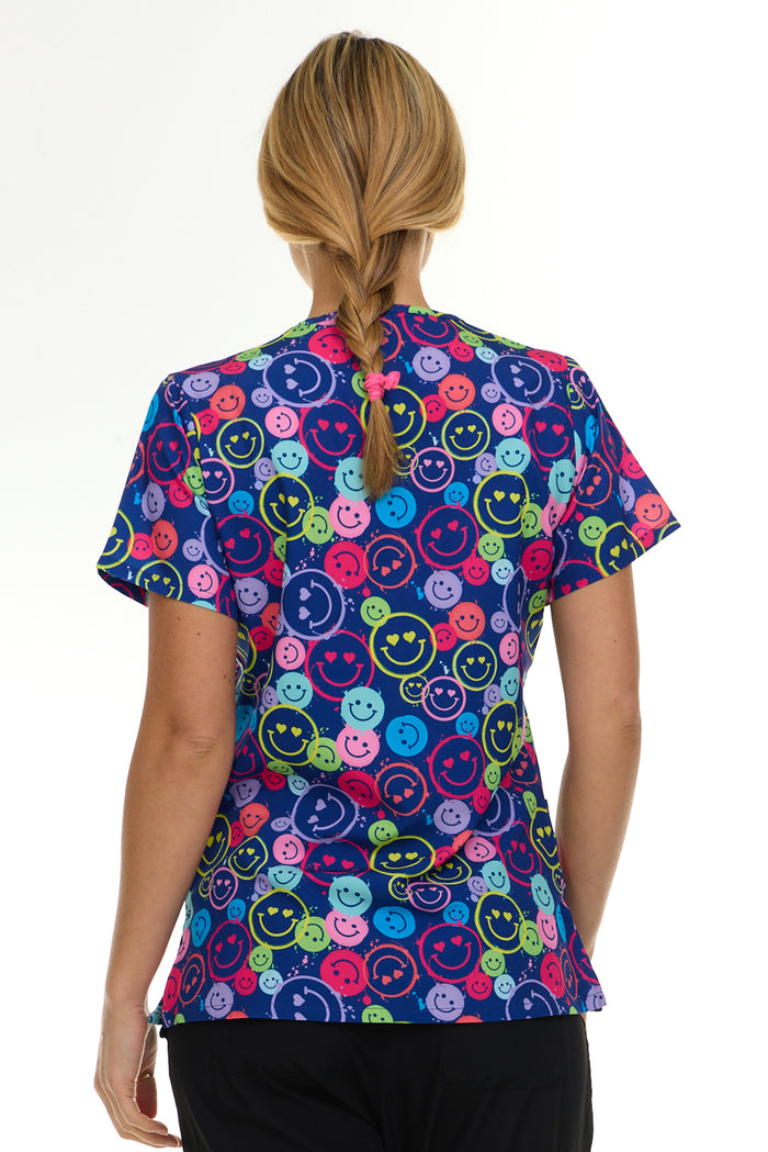 Medichic Print Scrub Top | 4513-81