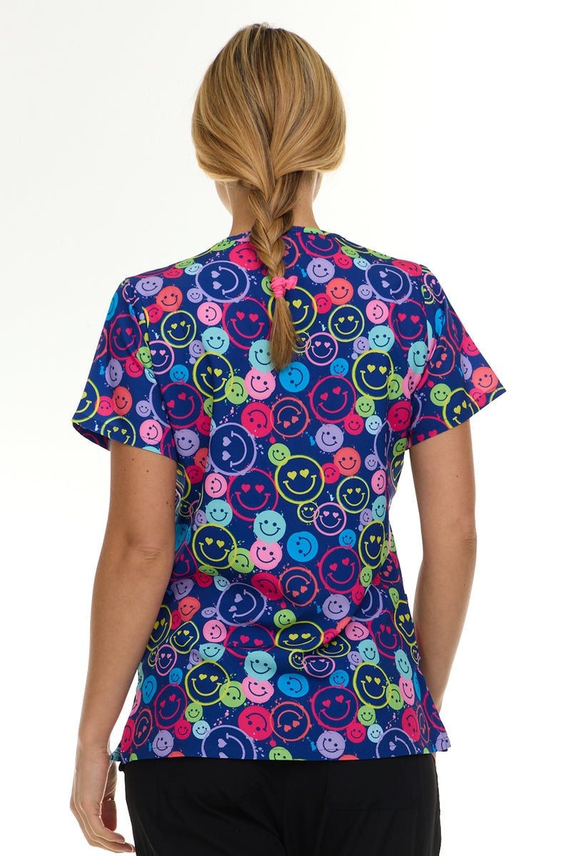 Medichic Print Scrub Top | 4513-81