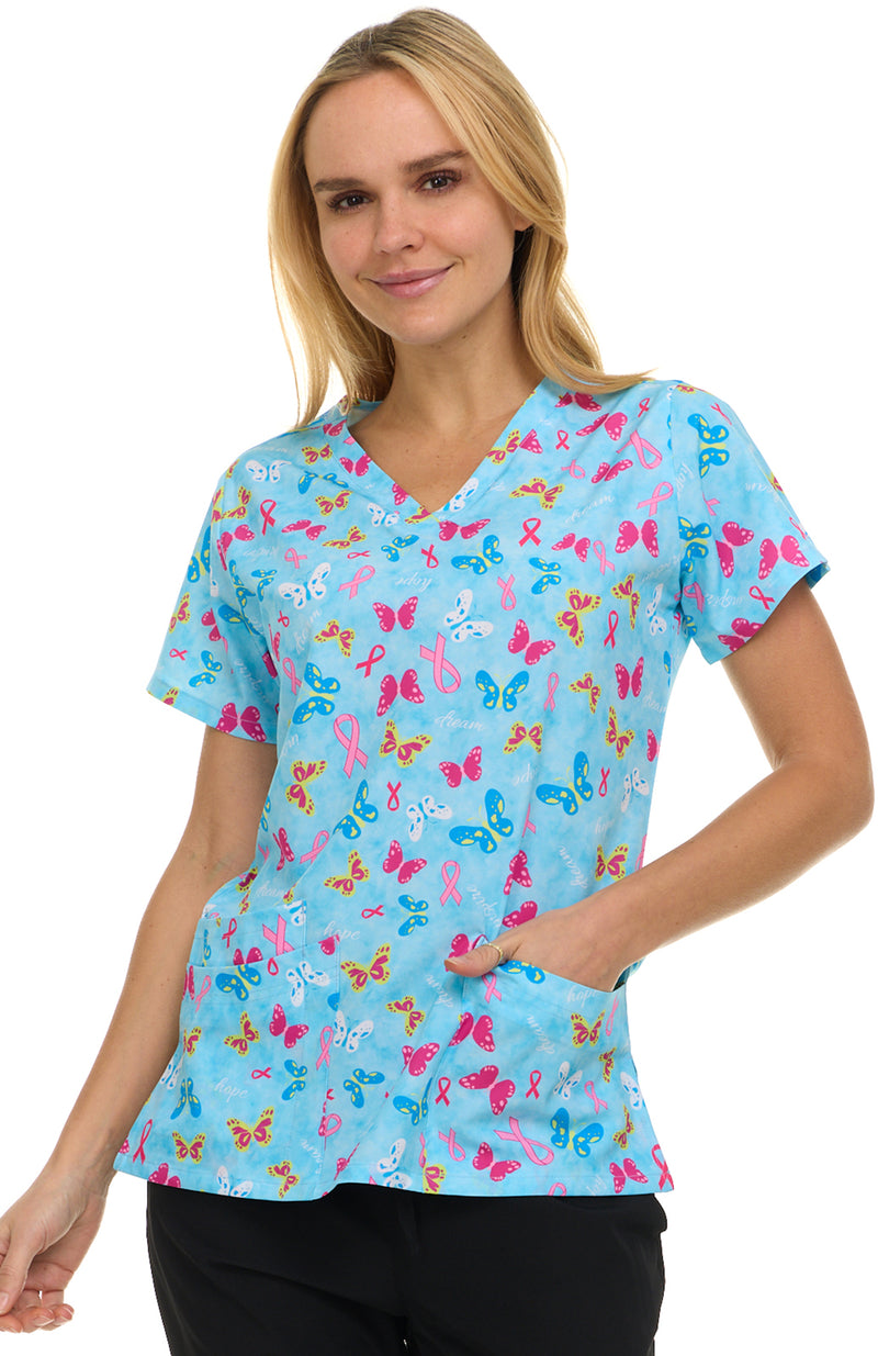 Medichic Print Scrub Top | 4513-83