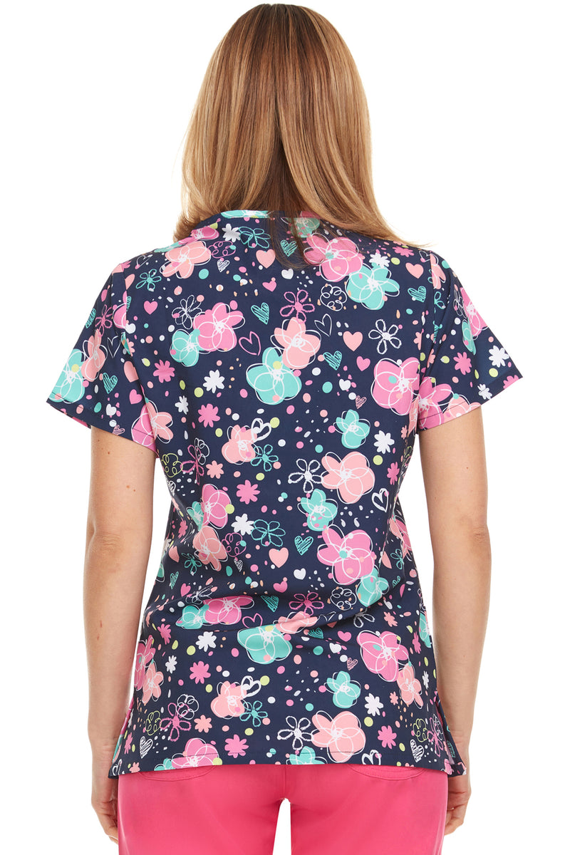 Medichic Printed Scrubs Top | MC4512-59