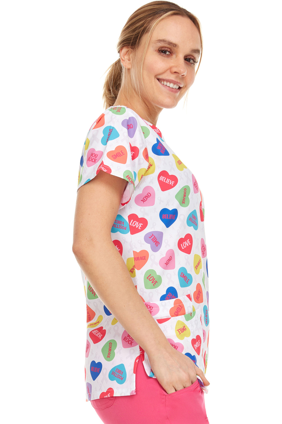 Medichic Printed Scrubs Top | MC4512-60