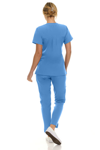 Jill - Saint V-Neck Tapered Leg Set| 8001