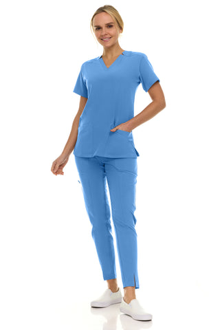 Jill - Saint V-Neck Tapered Leg Set| 8001