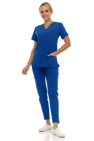 Jill - Saint V-Neck Tapered Leg Set| 8001