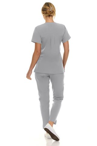 Jill - Saint V-Neck Tapered Leg Set| 8001