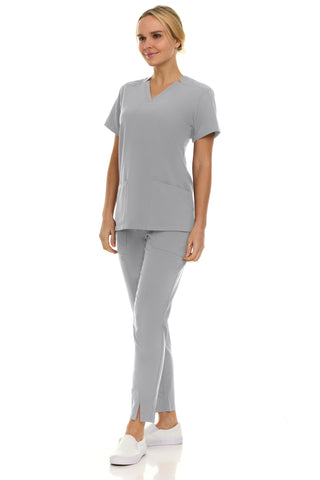 Jill - Saint V-Neck Tapered Leg Set| 8001