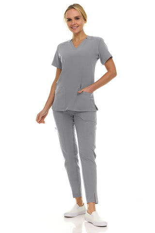 Jill - Saint V-Neck Tapered Leg Set| 8001