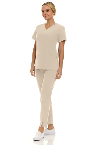 Jill - Saint V-Neck Tapered Leg Set| 8001