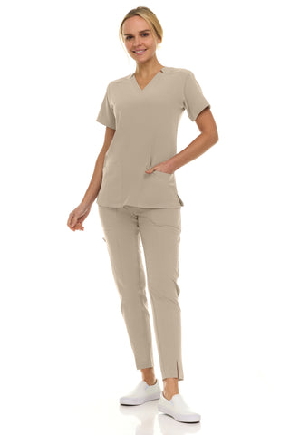 Jill - Saint V-Neck Tapered Leg Set| 8001