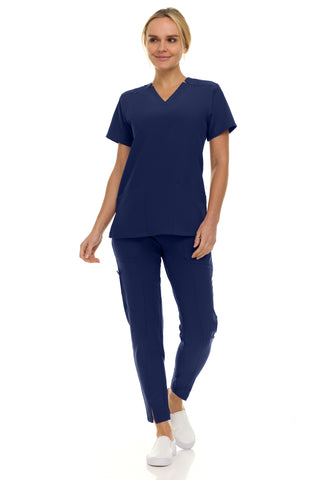 Jill - Saint V-Neck Tapered Leg Set| 8001