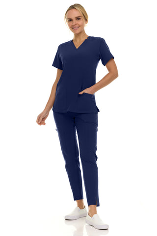 Jill - Saint V-Neck Tapered Leg Set| 8001