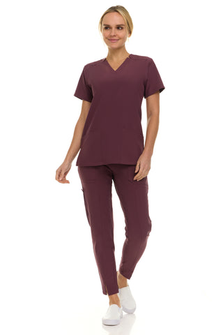 Jill - Saint V-Neck Tapered Leg Set| 8001