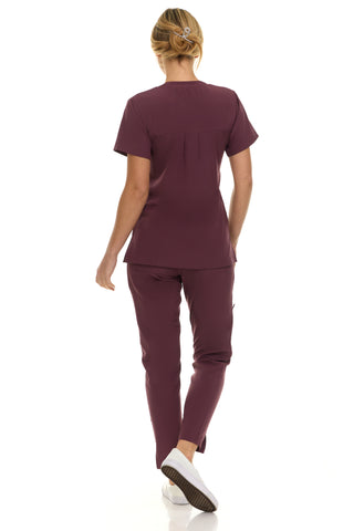 Jill - Saint V-Neck Tapered Leg Set| 8001