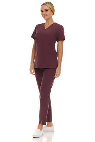Jill - Saint V-Neck Tapered Leg Set| 8001