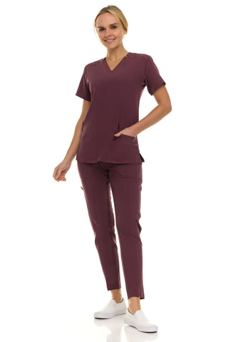 Jill - Saint V-Neck Tapered Leg Set| 8001