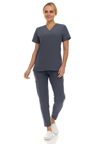 Jill - Saint V-Neck Tapered Leg Set| 8001