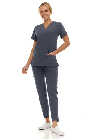 Jill - Saint V-Neck Tapered Leg Set| 8001