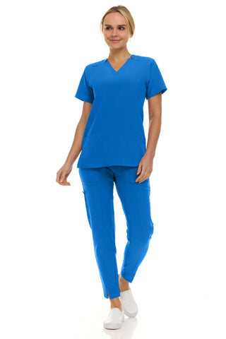 Jill - Saint V-Neck Tapered Leg Set| 8001