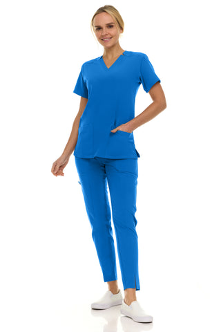 Jill - Saint V-Neck Tapered Leg Set| 8001