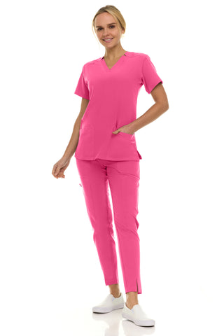 Jill - Saint V-Neck Tapered Leg Set| 8001