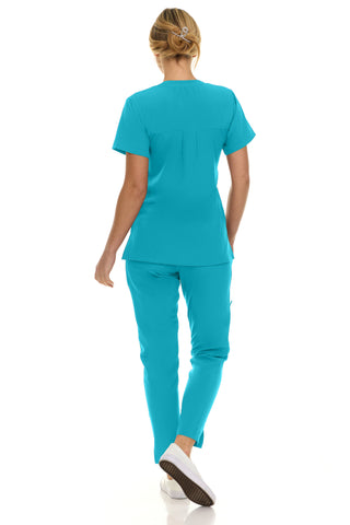 Jill - Saint V-Neck Tapered Leg Set| 8001