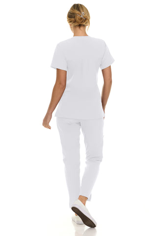 Jill - Saint V-Neck Tapered Leg Set| 8001