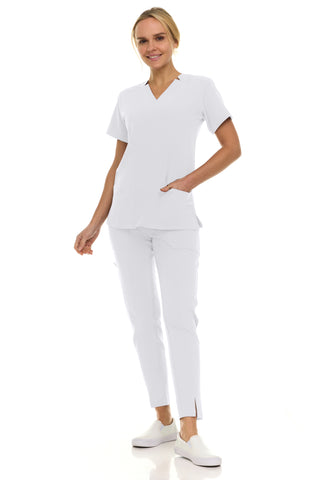 Jill - Saint V-Neck Tapered Leg Set| 8001