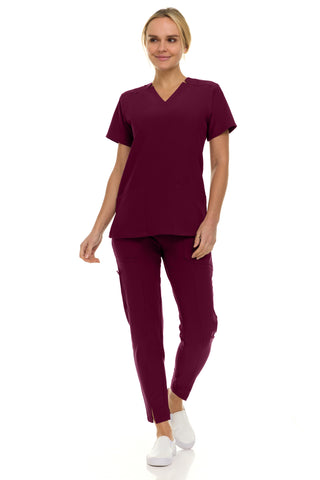 Jill - Saint V-Neck Tapered Leg Set| 8001