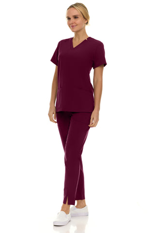 Jill - Saint V-Neck Tapered Leg Set| 8001